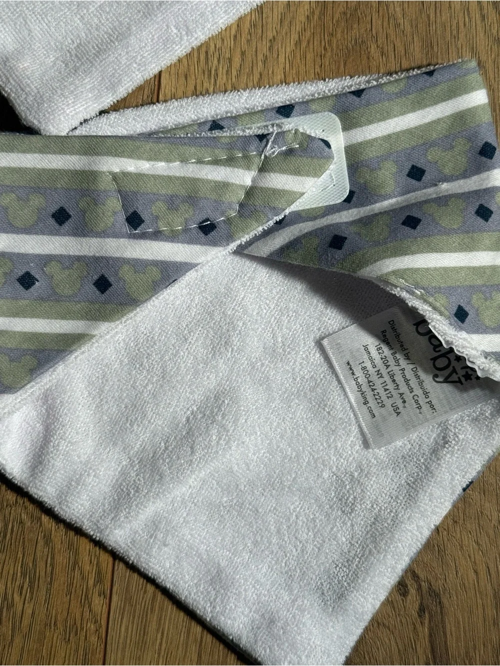 Children's Mickey Mouse Print Bandana Bibs - q & Gray Pack